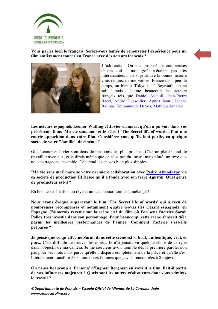 Fiche critique films b1 eoi la carolina fle