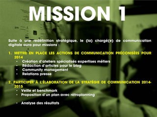 Fiche de poste chargé(e) de communication web en alternance | PDF