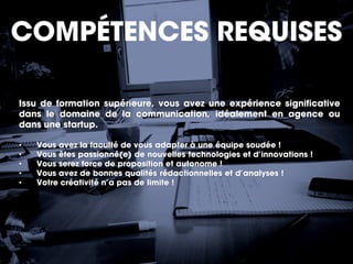 Fiche de poste chargé(e) de communication web en alternance | PDF