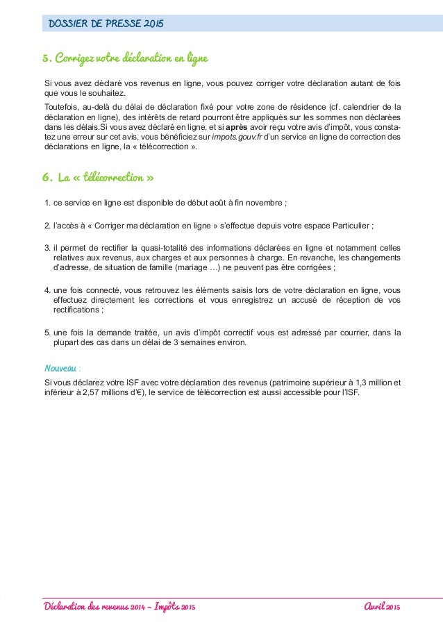 Declaration Des Revenus 2014