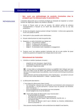 Fiche Guide De Prospection Commerciale
