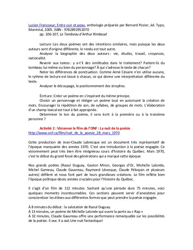 Dissertation sur la posie lyrique