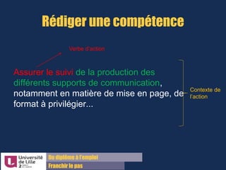 Du diplôme à l’emploi,
Franchir le pas
Bureau d’Aide à l’Insertion Professionnelle
42 rue Paul DUEZ -59000 LILLE
Ajouter une activité
par mission
 
