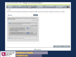 Du diplôme à l’emploi,
Franchir le pas
Bureau d’Aide à l’Insertion Professionnelle
42 rue Paul DUEZ -59000 LILLE
Dégagez les compétences transversales
Ajouter une compétence
transversale à choisir dans la
liste ci contre,
 