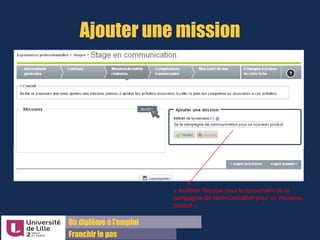 Présentation des onglets
 