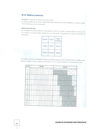 FICHERO DE ACTIVIDADES PARA PREESCOLAR
161
 