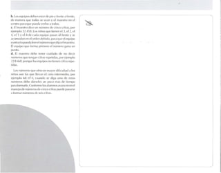 h. l os c-quipo-, dl'lwl1 l'sl,HdI' pil' Yfrente a frente,
de m.uu-ra que Imlos St' vean y el maestro en el
n 'l1lro P.H.l que pUI'(I.l Vt'r1os .l l(Mlos .
c. [1 m.n-srro t1i( t , UIl lll'JJllt'rl) de cinco dfr,rs. por
cicrnplo:1 2 .JSIl. l os niflos que tu-nen d J, el 2, el
.J, el S y dll de c,ld,l equipo pos-m 0111rt'II(.' y se
.uouu MI.m e n d orden rh-hido, p,¡r,lque el e-quipo
('(mir.lril)PUI,(1.111'(-r olmum-nI ' IU('{Iiio el macst ro.
El t'(luipo que for ma pr inll'lO el n úmero ~o1 n.l un
punto.
d. El mocsrro c11'1>l' 1l'Ill'r l uicl,ldo de no decir
n úmeros qcn- n-ng.m cifras n-pcud.rs. IMlr ejemplo
22.J66a, IMlrqUl' II ,., l'(lllipos /lO tienen ('iir.lS repe -
lid,h.
l o., Il (inll'n", qUl' 1,(rt'n 'n mayor dificultada los
nlnos so n los que llevan 1,1 cero intermedio. por
t' jem plo I.n 07J; cu.uulo SI' di~.l uno de estos
n úmeros dl'l)(' d.ir..l'!t'S un 1)(K:Cl In.is de lil'ml)()
P,l r,1 (1srn,u lo. Conforme lo...alunmosav,1nccueu el
lll,lIll'jo dI' numen» clt,cinco d ir.ls puede 1),10.;,11">,('
.1 formar n úmen», de sc¡s (¡ira.,.
,
 