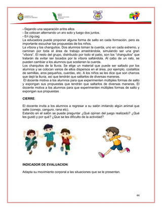 Fichero de actividades educación física | DOCX