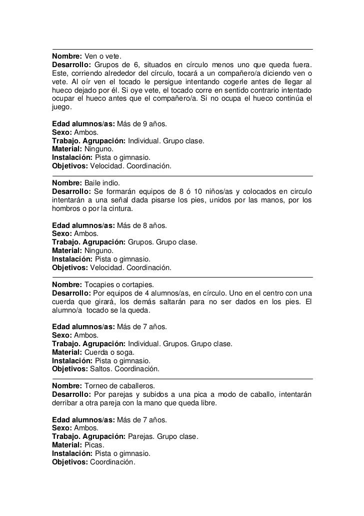 Fichero De Juegos De Educacion Primaria
