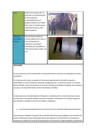 (Fichero de sesiones expresión corporal y danza) | PDF