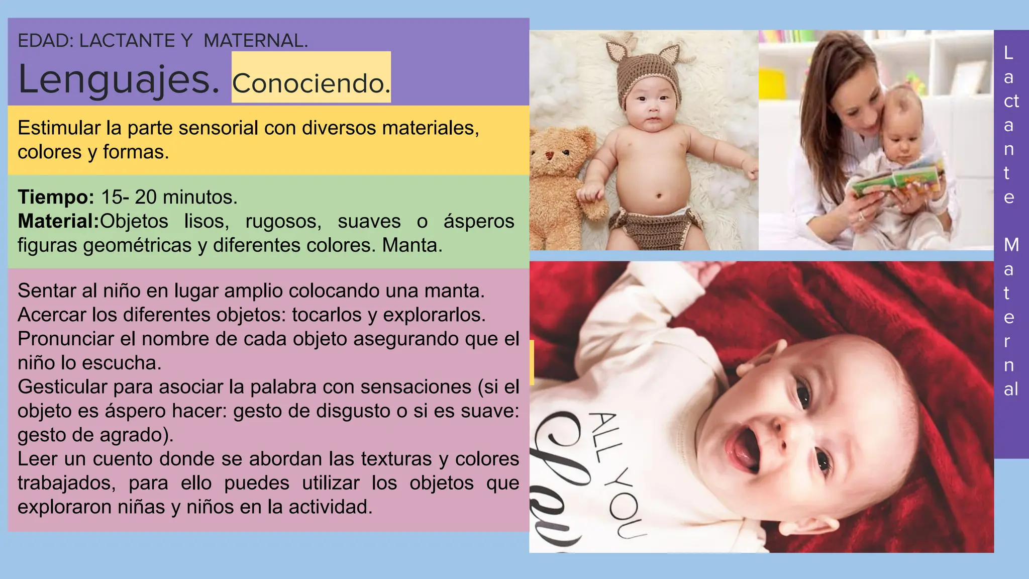 secuencia didáctica juegos para lactantes y maternales