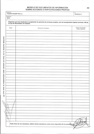 Documento de Salida al MAB de Facephi