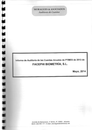 Documento de Salida al MAB de Facephi