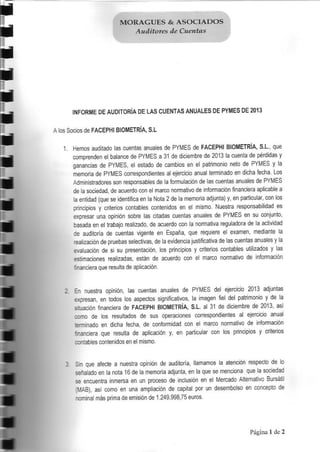 Documento de Salida al MAB de Facephi