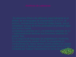 Ficheros de cabecera | ODP