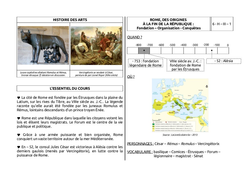 Fiches histoire 6e integrale