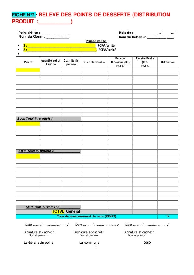 Fiches mensuelles de suivi gestion yaou