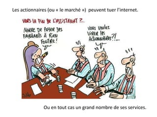 Les actionnaires (ou « le marché ») peuvent tuer l’internet.
Ou en tout cas un grand nombre de ses services.
 