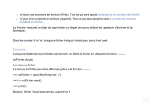 La gestion des fichiers en python lire, ecrire des fichiers texte en ...