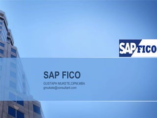 SAP FICO
GUSTAPH MUKETE,CIPM,MBA
gmukete@consultant.com
 