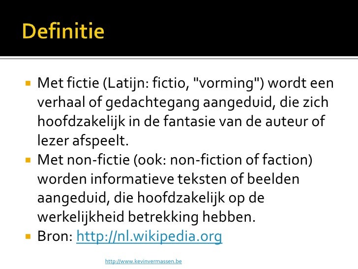 Fictie of non fictie