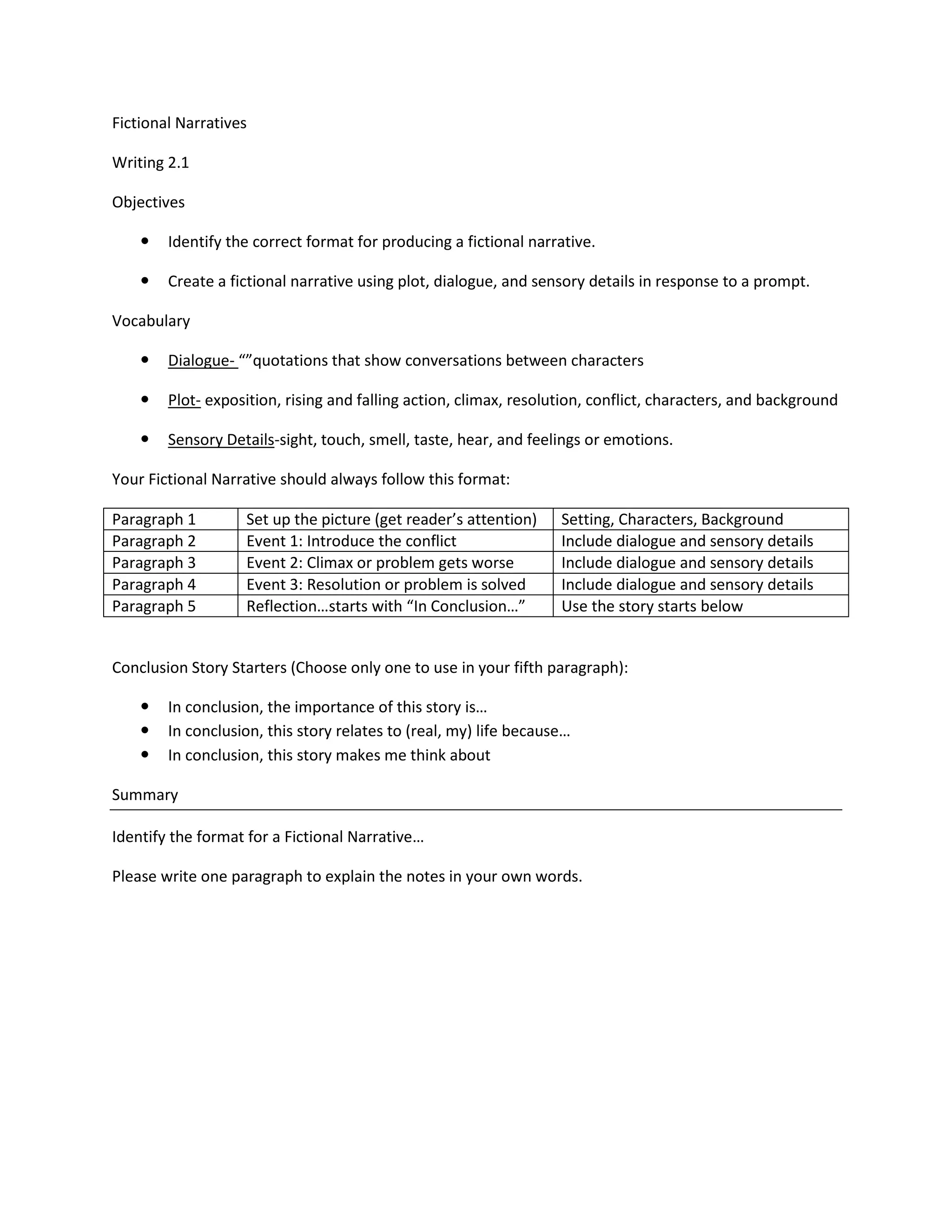 Fictional cornell notes pdf | PDF