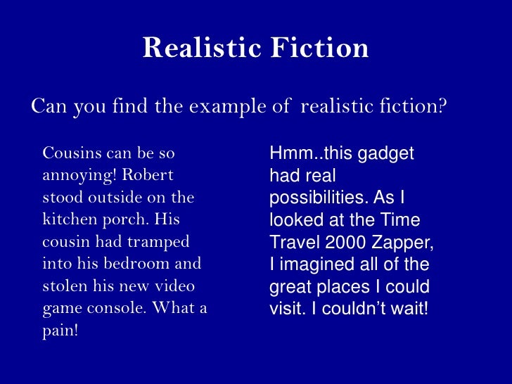How to write realistic fiction