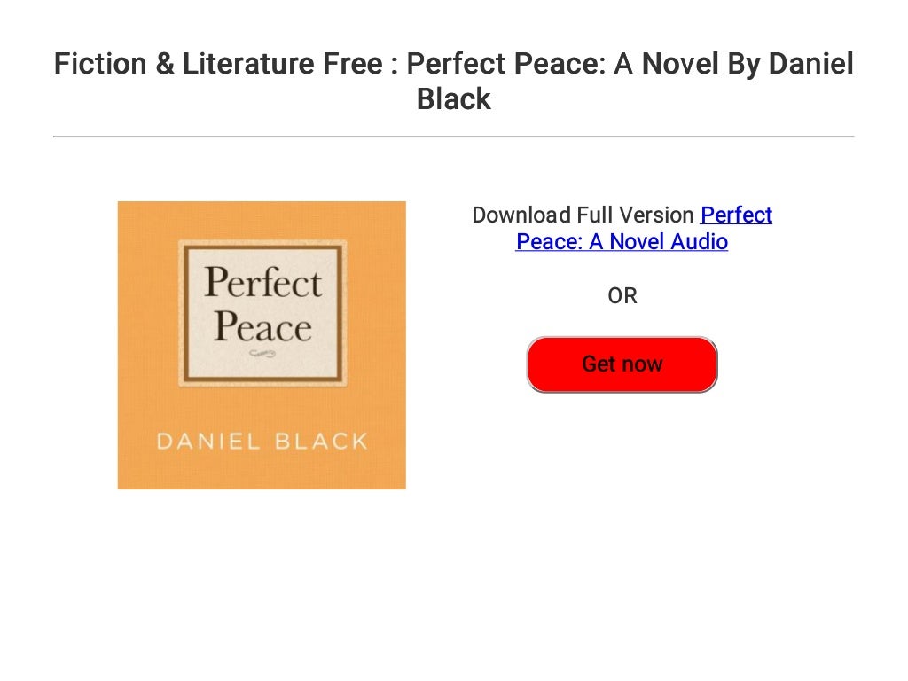 perfect peace novel by daniel black