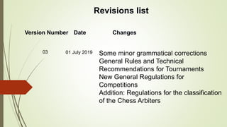 FIDE ARBITER COURSE FIDE Laws of Chess Laws of Chess. - ppt video online  download