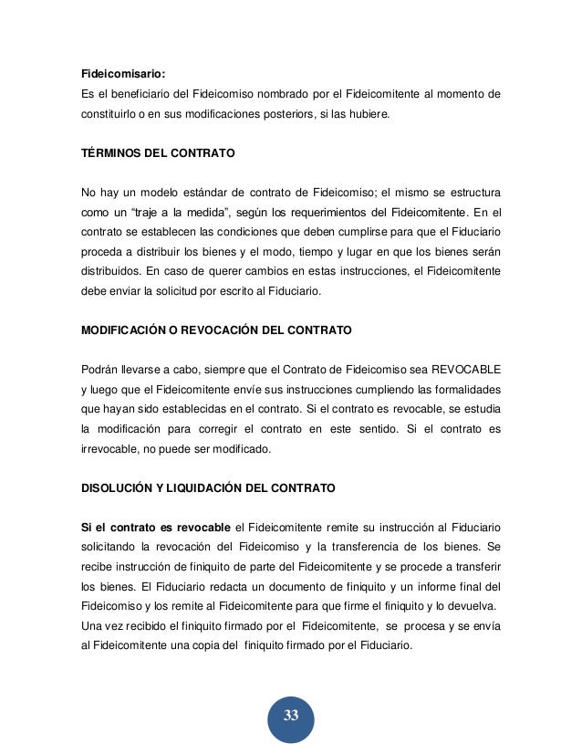 Download Fideicomiso Modelo Ejemplo De Contrato De Fideicomiso Pics