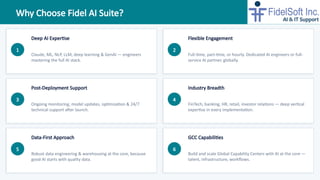 Fidel AI Suite: Scalable AI Solutions for Enterprise Business Success ...