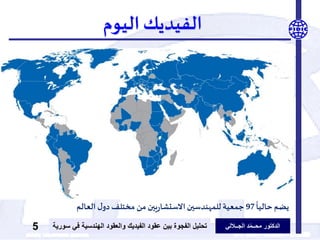 ‫الدكتور‬‫الجــاللي‬ ‫د‬ّ‫م‬‫محــ‬‫عقود‬ ‫بين‬ ‫الفجوة‬ ‫تحليل‬‫الفيديك‬‫ف‬ ‫الهندسية‬ ‫والعقود‬‫سورية‬ ‫ي‬5
‫الفيديك‬‫اليوم‬
ً
‫حاليا‬ ‫يضم‬97‫العالم‬ ‫ل‬‫دو‬‫مختلف‬ ‫من‬‫يين‬‫ر‬‫االستشا‬‫للمهندسين‬‫جمعية‬
 