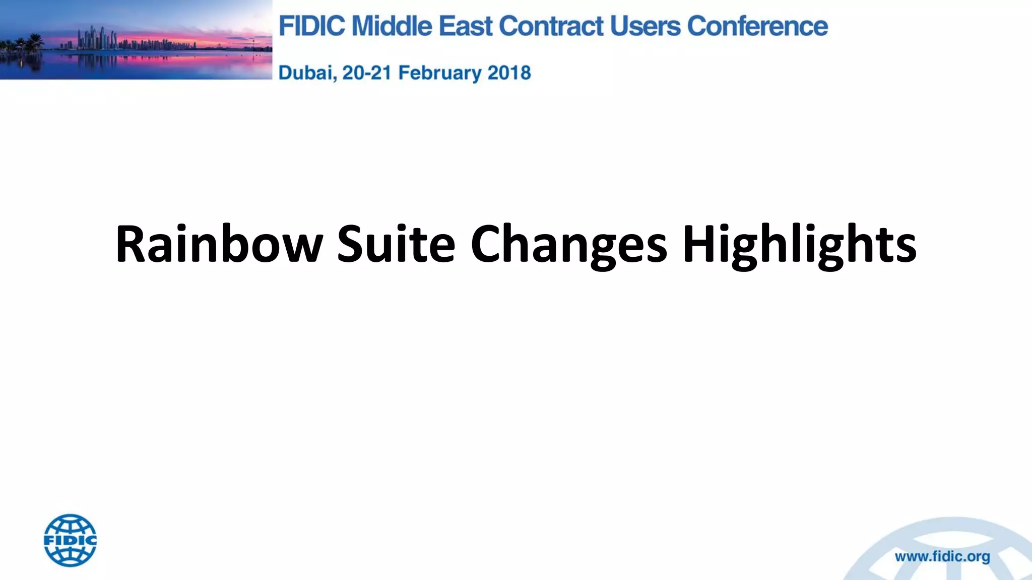 Rainbow Suite Changes Highlights
 