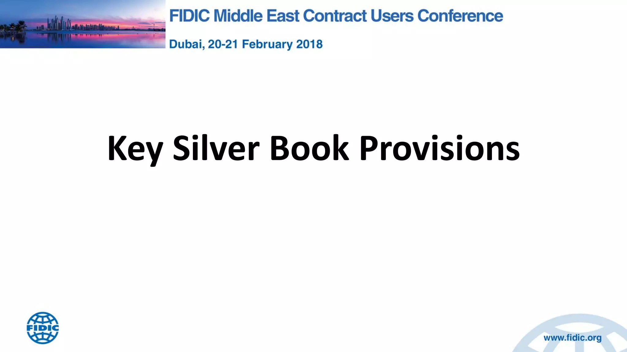 Key Silver Book Provisions
 
