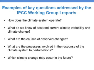 The Physical Science Basis and Special report on Global Warming of 1 ...
