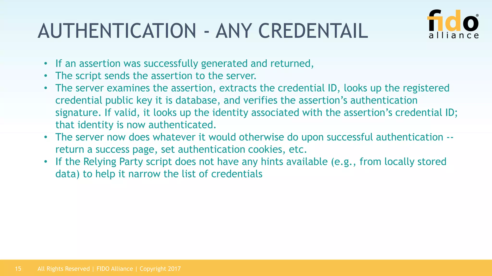 FIDO2 Specifications Overview | PDF