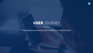 Transactions secured by FIDO multifactor authentication
USER JOURNEY
11
 