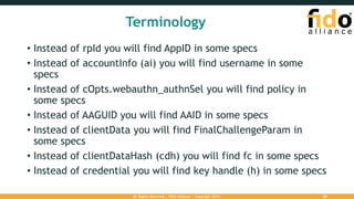 FIDO Specifications Overview | PPTX