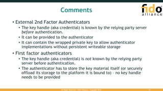 FIDO Specifications Overview | PPTX