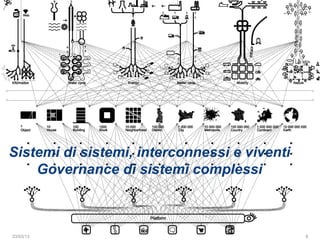Sistemi di sistemi, interconnessi e viventi
    Governance di sistemi complessi



03/03/13                                      8
 