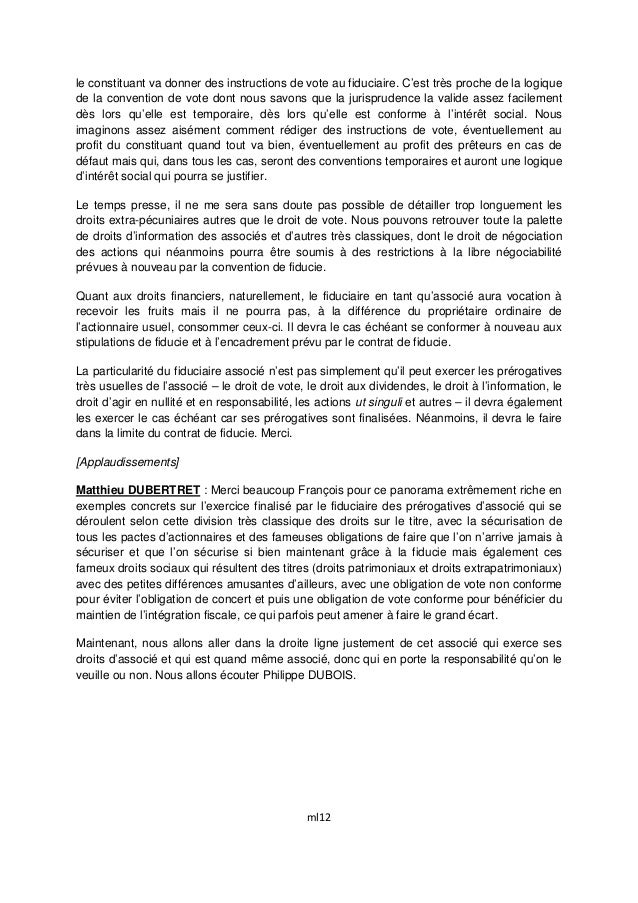 Contrat de fiducie exemple