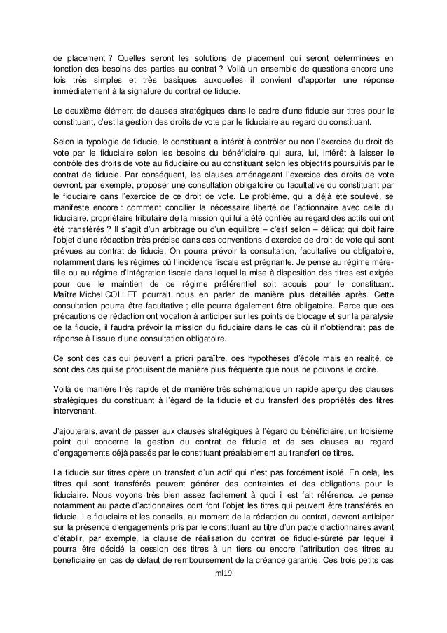 Acte de fiducie exemple