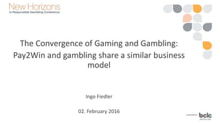 Introduction
Business models of gaming
Business model of gambling
Discussion
1. Introduction
2. Business models of gaming
...
