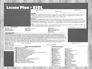 Lesson Plan - ESOL

 