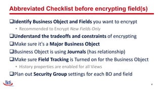 Overview of Field encryption in Cherwell 9.1 | PPTX
