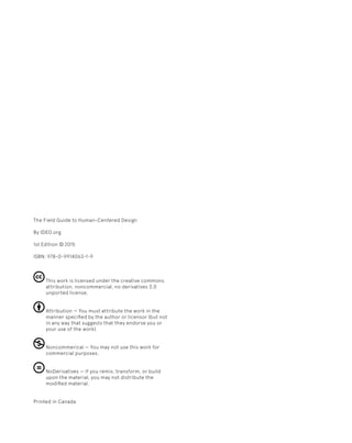 IDEO - Field Guide To Human Centered Design | PDF