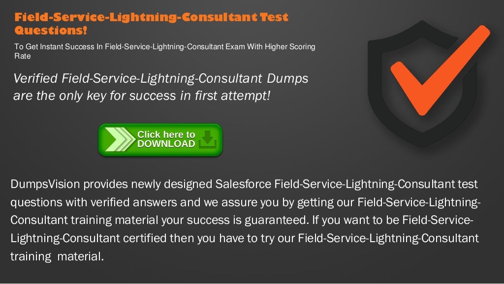 Field servicelightningconsultant exam braindumps buy