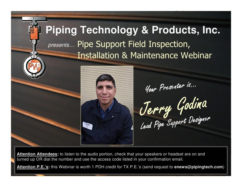 Pipe Support Field Inspection, Installation & Maintenance