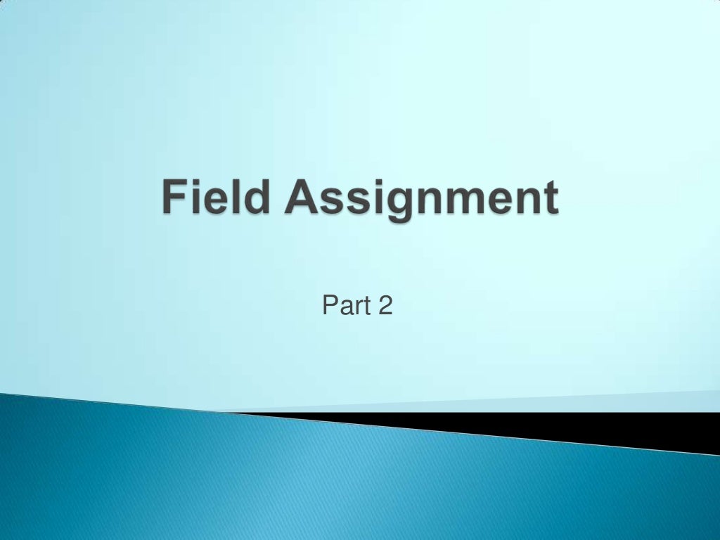 field assignment ne demek