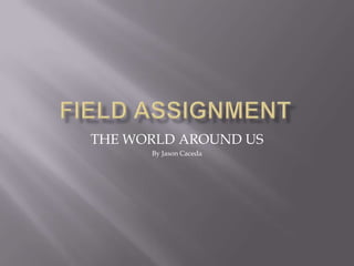 FIELD ASSIGNMENTTHE WORLD AROUND USBy Jason Caceda